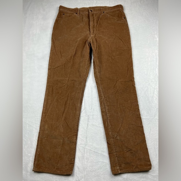 Vintage 80s LL Bean Corduroy Plaid Lined Pants Mens 40x34 - Picture 1 of 11